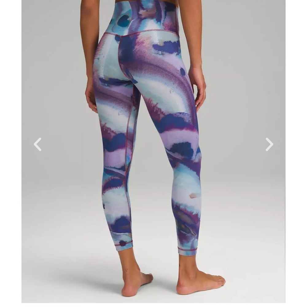 Lululemon Athletica Align Leggings Inch Ink Island Twice Blue Multi - Picture 2 of 3